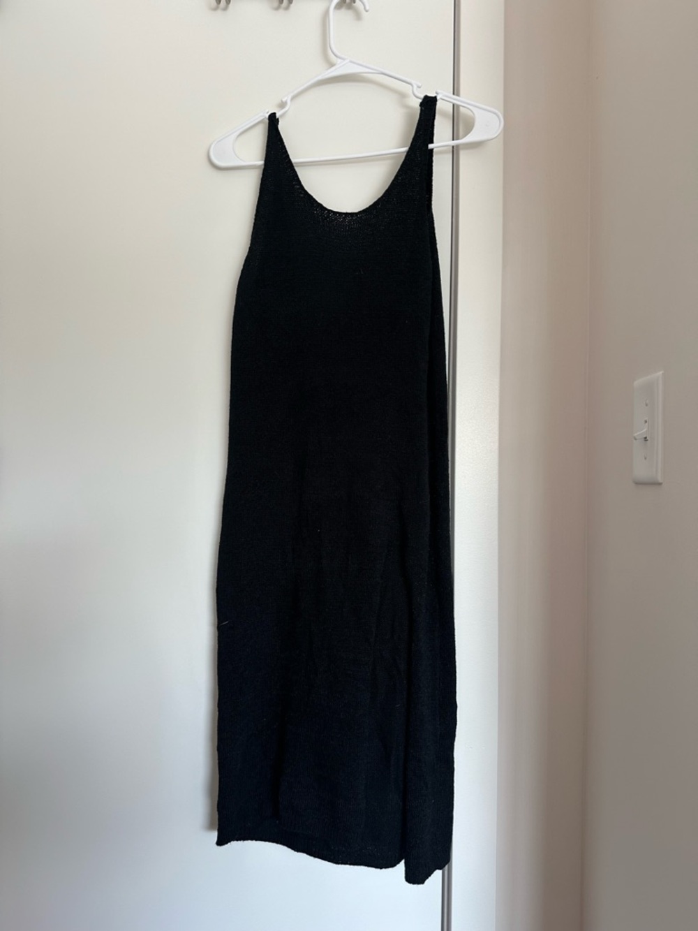 Black Sleeveless Knit Dress - Classic Minimalist